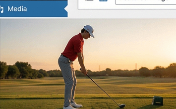 Austin high school golfer practicing early morning on a driving range