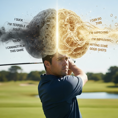 Golfer self-talk mental game training at Austin Texas golf lessons
