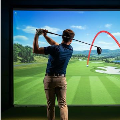 Golf swing analysis data screen showing club path and ball flight metrics