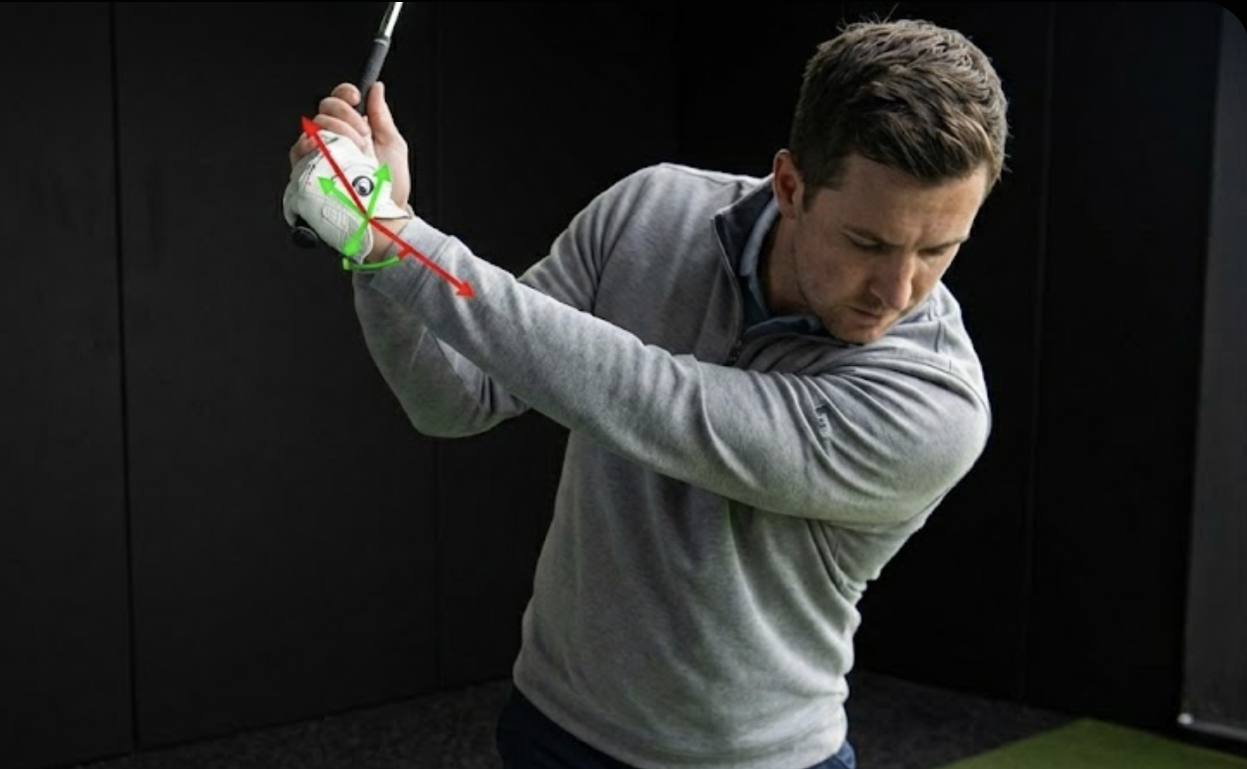 Golf swing analysis of trail hand grip technique at ATX Golf Performance