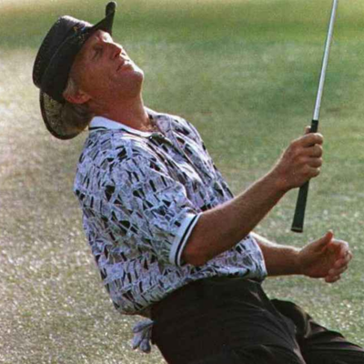 Greg Norman golfer using pain as grounding technique under pressure