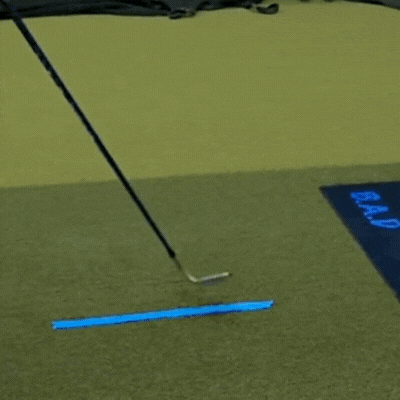 Golf strike drill using tape and tee gate for precision