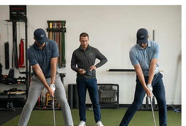 Lead leg posting mechanics in golf swing at ATX Golf Performance Austin
