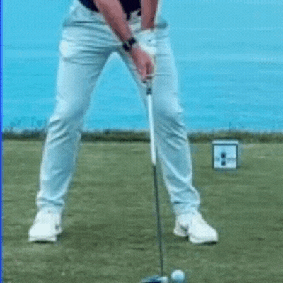 Golf swing analysis showing leg movement and ground force for generating club speed