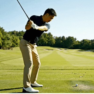 Golf hip clearance analysis comparing professional and amateur swing rotation